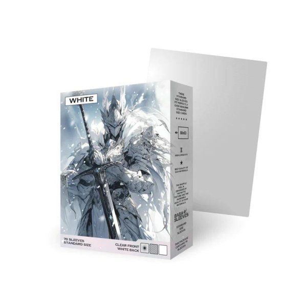 Baba Sleeves Standardgr&ouml;&szlig;e White / Wei&szlig; (70 Kartenh&uuml;llen)