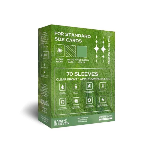 Baba Sleeves Standardgr&ouml;&szlig;e Apple Green / Apfel Gr&uuml;n (70 Kartenh&uuml;llen)