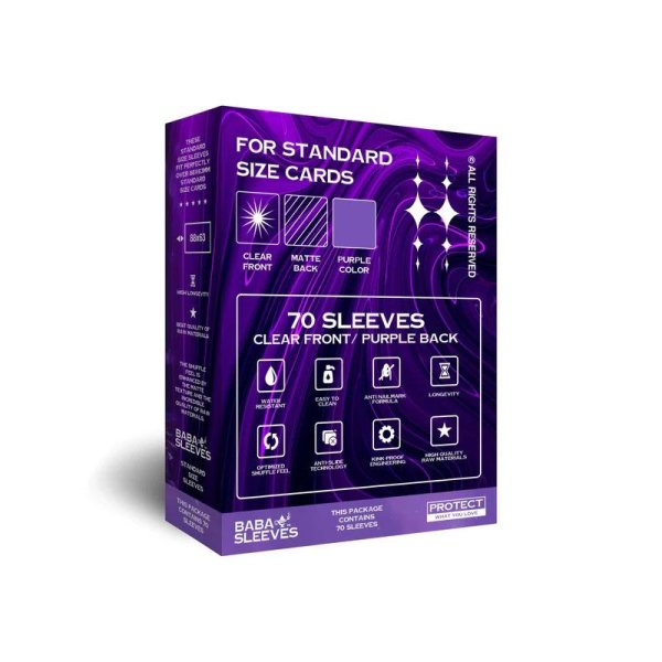 Baba Sleeves Standardgr&ouml;&szlig;e Purple / Lila (70 Kartenh&uuml;llen)
