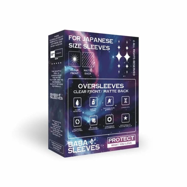 Baba Sleeves Japanische Gr&ouml;&szlig;e Oversleeves Transparent (60 Kartenh&uuml;llen)