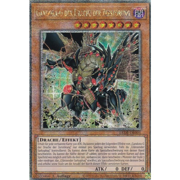 Gandora-G der Drache der Zerst&ouml;rung Quarter Century Secret Rare LEDE-DE001 (Quarter Century Secret Rare)