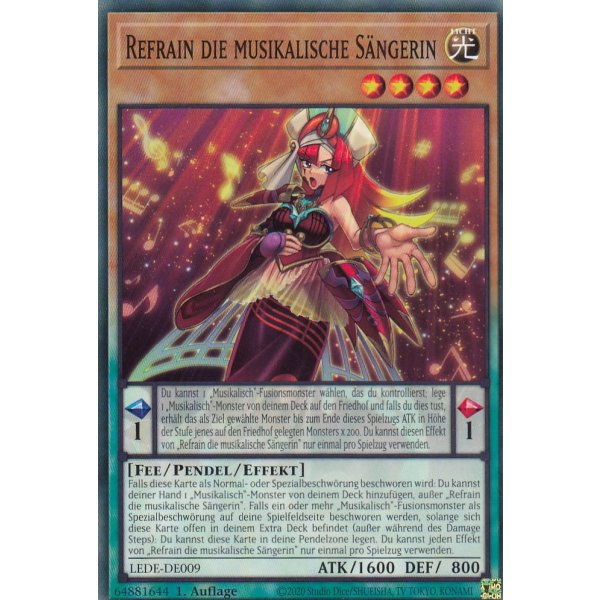 Refrain die musikalische S&auml;ngerin LEDE-DE009