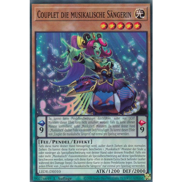 Couplet die musikalische S&auml;ngerin LEDE-DE010
