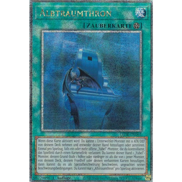 Albtraumthron Quarter Century Secret Rare LEDE-DE061 (Quarter Century Secret Rare)
