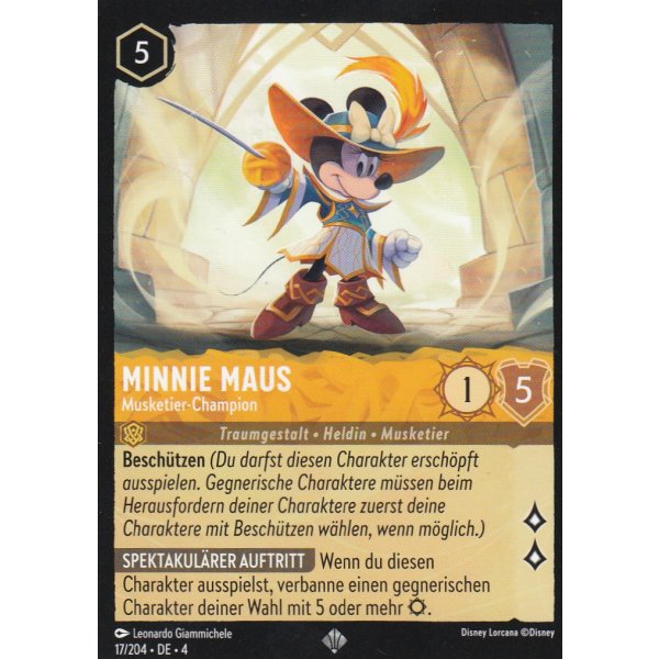 Minnie Maus - Musketier-Champion 4URS-017