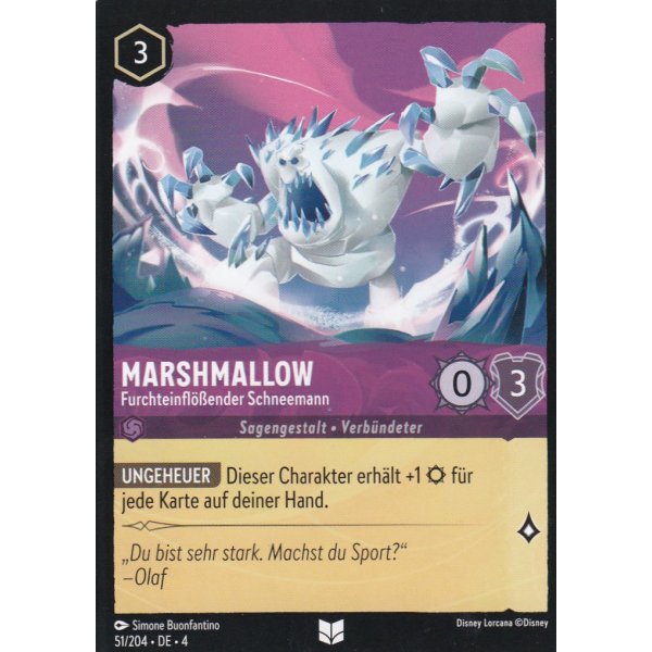 Marshmallow - Furchteinfl&ouml;&szlig;ender Schneemann  4URS-051