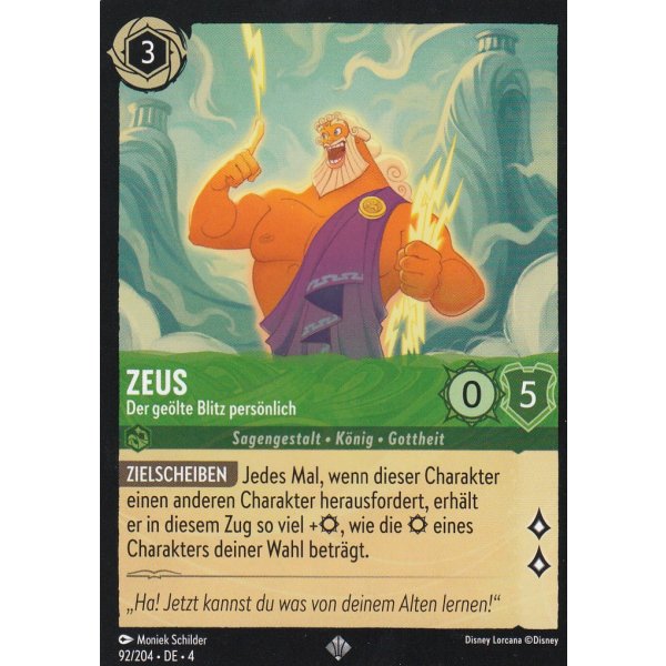 Zeus - Der ge&ouml;lte Blitz pers&ouml;nlich  4URS-092