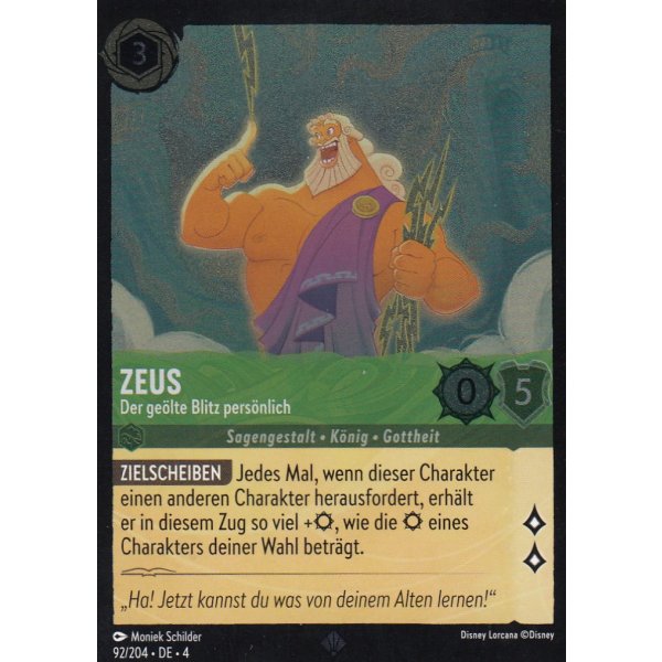 Zeus - Der ge&ouml;lte Blitz pers&ouml;nlich  4URS-092-Holo