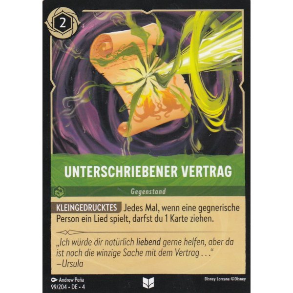 Unterschriebener Vertrag 4URS-099