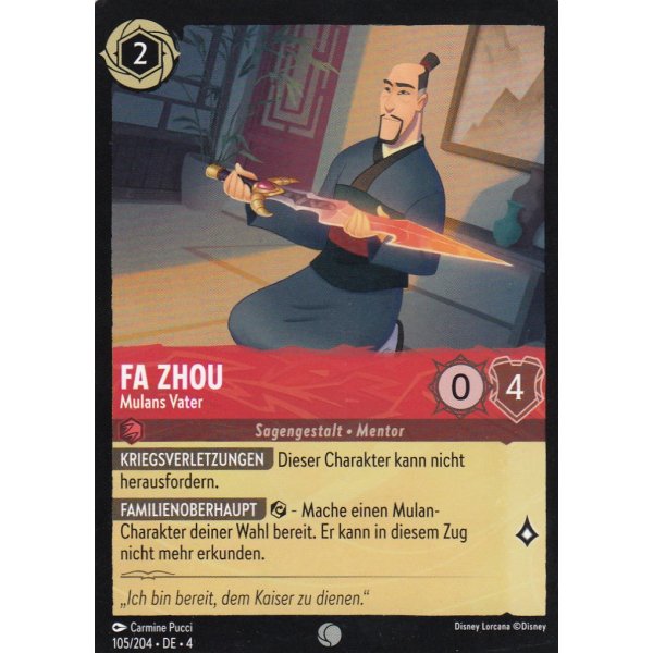 Fa Zhou - Mulans Vater  4URS-105