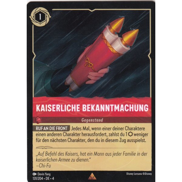 Kaiserliche Bekanntmachung 4URS-131