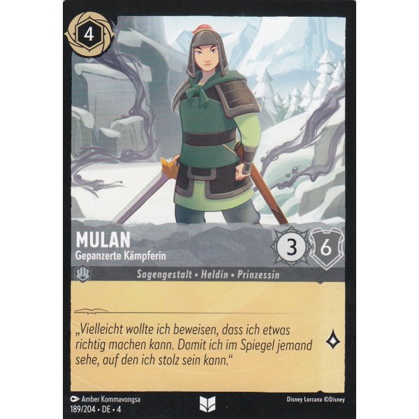 Mulan - Gepanzerte K&auml;mpferin  4URS-189