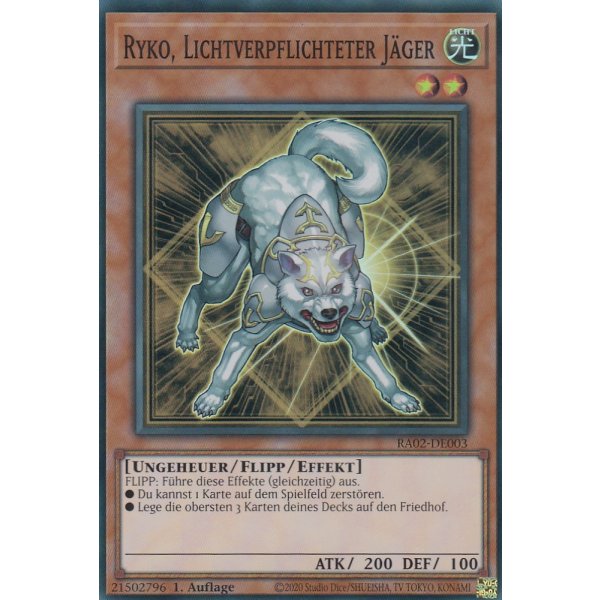 Ryko, Lichtverpflichteter J&auml;ger RA02-DE003 V.7-Ultimate-Rare