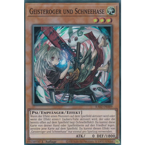 Geisteroger und Schneehase  (alternate art) RA02-DE009 V.5-Quarter-Century-Secret-Rare