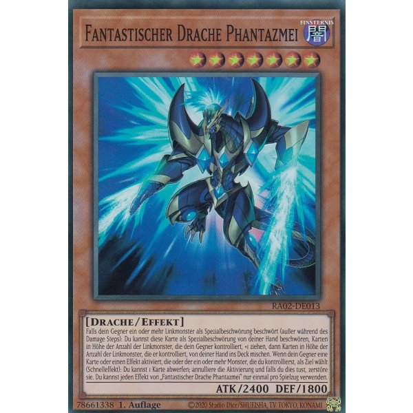 Fantastischer Drache Phantazmei (alternate art) RA02-DE013 V.5-Quarter-Century-Secret-Rare