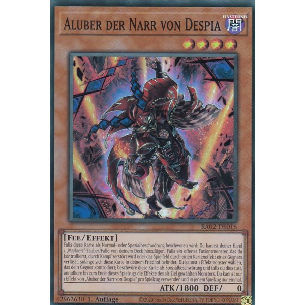 Aluber der Narr von Despia RA02-DE016 V.4-Platinum-Secret-Rare