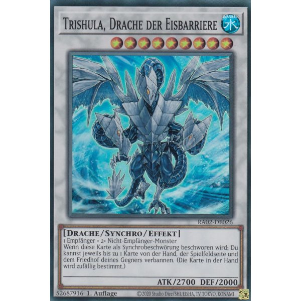 Trishula, Drache der Eisbarriere RA02-DE026 V.4-Platinum-Secret-Rare