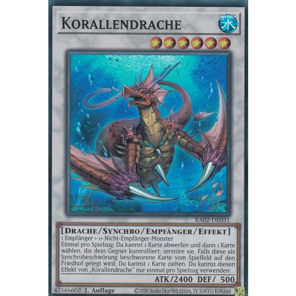 Korallendrache RA02-DE031 V.4-Platinum-Secret-Rare