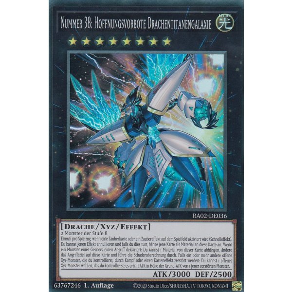 Nummer 38: Hoffnungsvorbote Drachentitanengalaxie RA02-DE036 V.1-Super-Rare