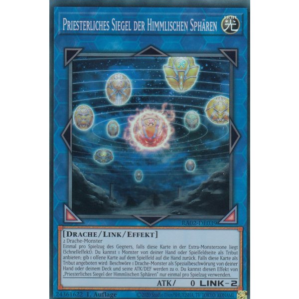 Priesterliches Siegel der Himmlischen Sph&auml;ren RA02-DE039 V.3-Secret-Rare