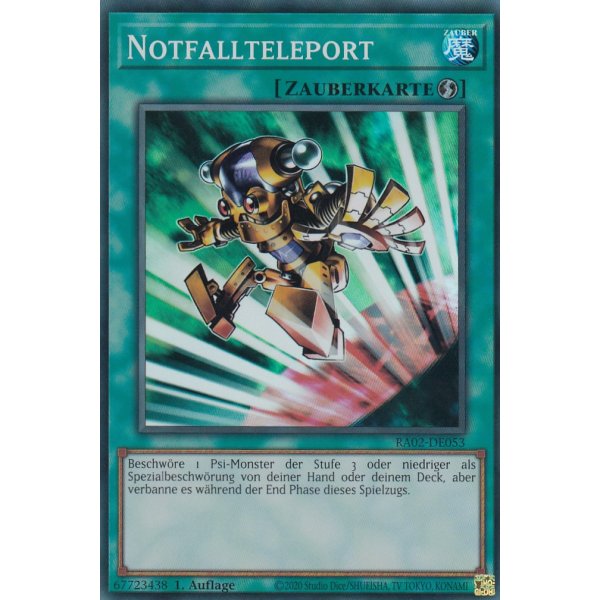 Notfallteleport RA02-DE053 V.4-Platinum-Secret-Rare