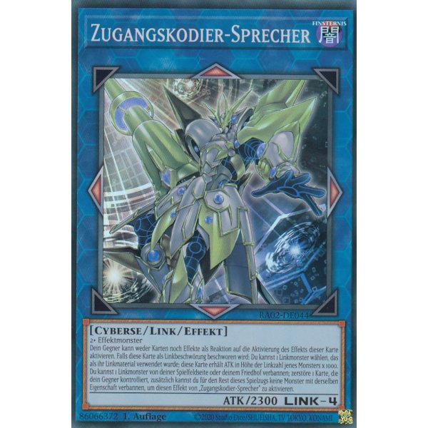 Zugangskodier-Sprecher RA02-DE044 V.6-Collectors-Rare