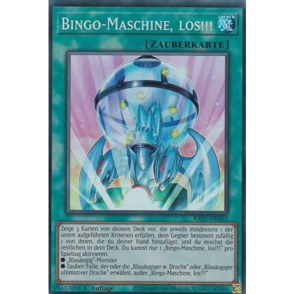 Bingo-Maschine, los!!! RA02-DE062 V.6-Collectors-Rare