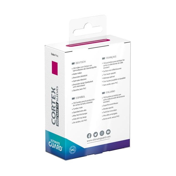 Ultimate Guard Cortex Matte Sleeves Standardgr&ouml;&szlig;e Pink (100 H&uuml;llen)
