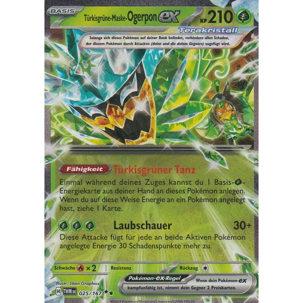 T&uuml;rkisgr&uuml;ne-Maske-Ogerpon-ex 025/167