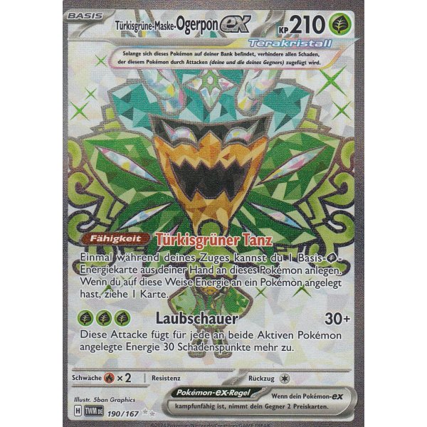 T&uuml;rkisgr&uuml;ne-Maske-Ogerpon-ex 190/167