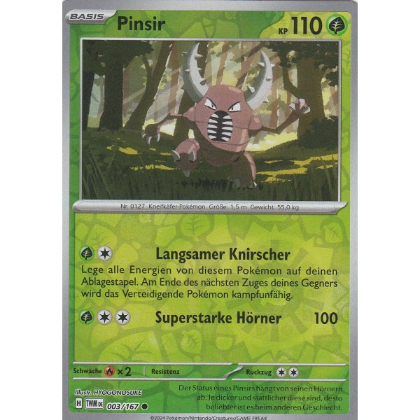 Pinsir 003/167 REVERSE HOLO