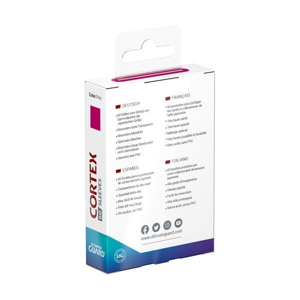 Ultimate Guard Cortex Sleeves Japanische Gr&ouml;&szlig;e Pink (60 H&uuml;llen)