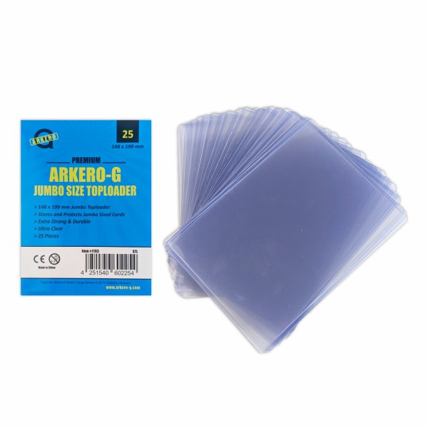 Arkero-G Jumbo Size Toploader (f&uuml;r XXL Pokemon Karten) - 25 St&uuml;ck