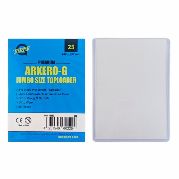 Arkero-G Jumbo Size Toploader (f&uuml;r XXL Pokemon Karten) - 25 St&uuml;ck