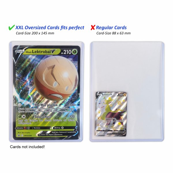 Arkero-G Jumbo Size Toploader (f&uuml;r XXL Pokemon Karten) - 25 St&uuml;ck