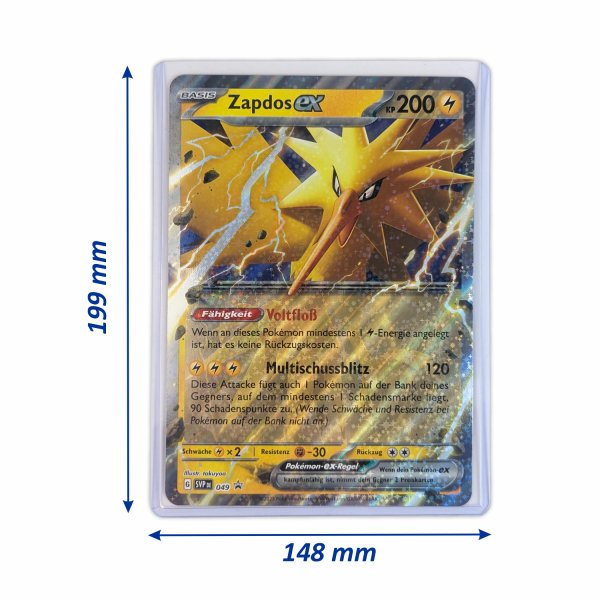Arkero-G Jumbo Size Toploader (f&uuml;r XXL Pokemon Karten) - 25 St&uuml;ck