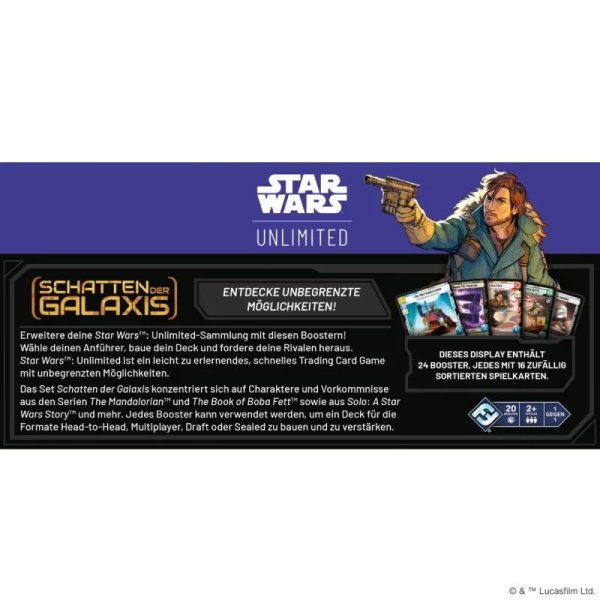 Star Wars: Unlimited - Schatten der Galaxis Booster Display (deutsch)
