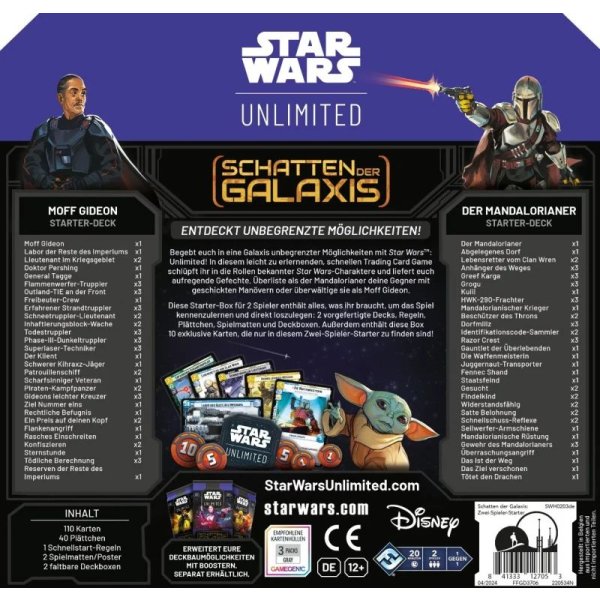Star Wars: Unlimited - Schatten der Galaxis Zwei-Spieler-Starter (deutsch)