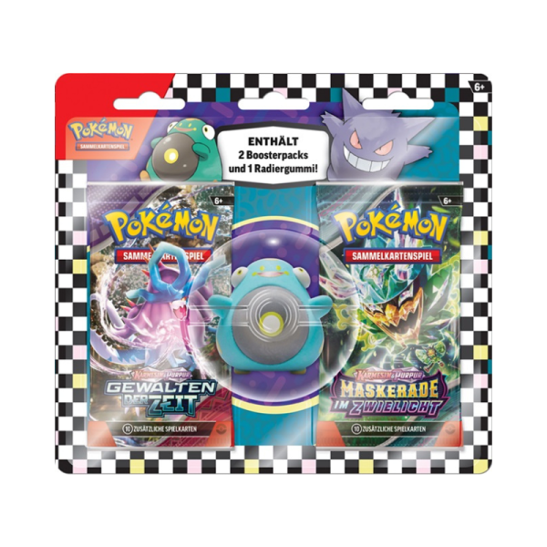 Pokemon Back to School Eraser Blister 2024 (Wampitz-Radierer + 2 Booster) (deutsch)