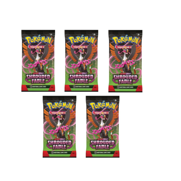 Scarlet &amp; Violet Shrouded Fable 5x Booster (englisch)