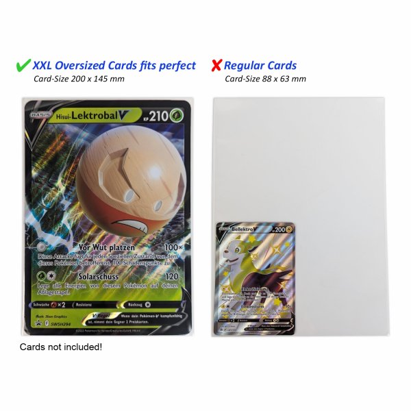 Arkero-G Jumbo Size Soft Sleeves (f&uuml;r XXL Pokemon Karten) - 100 St&uuml;ck