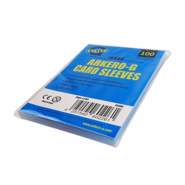 Arkero-G Jumbo Size Soft Sleeves (f&uuml;r XXL Pokemon Karten) - 100 St&uuml;ck
