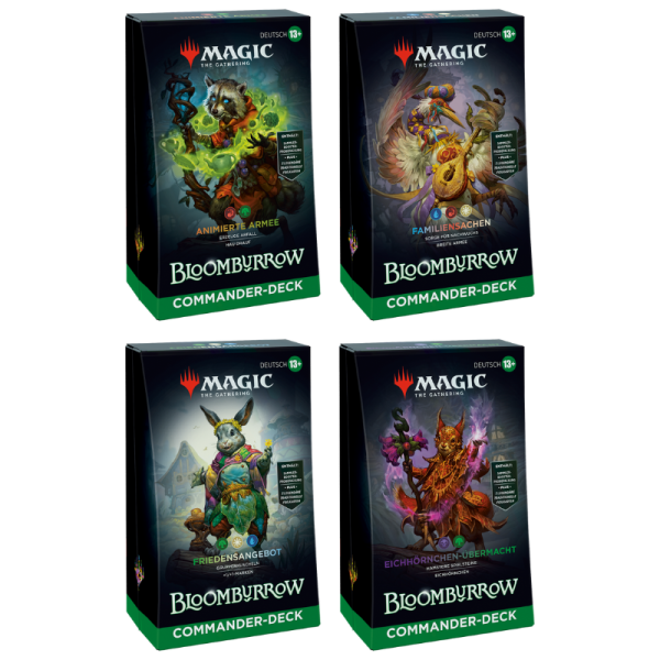 Bloomburrow Commander Decks (alle 4, deutsch)