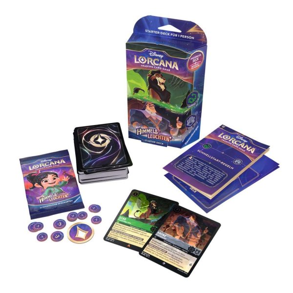 Disney Lorcana: Himmelsleuchten - Starter Deck Smaragd und Stahl (deutsch)