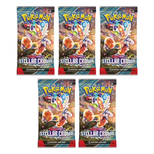 Scarlet &amp; Violet Stellar Crown 5x Booster (englisch)