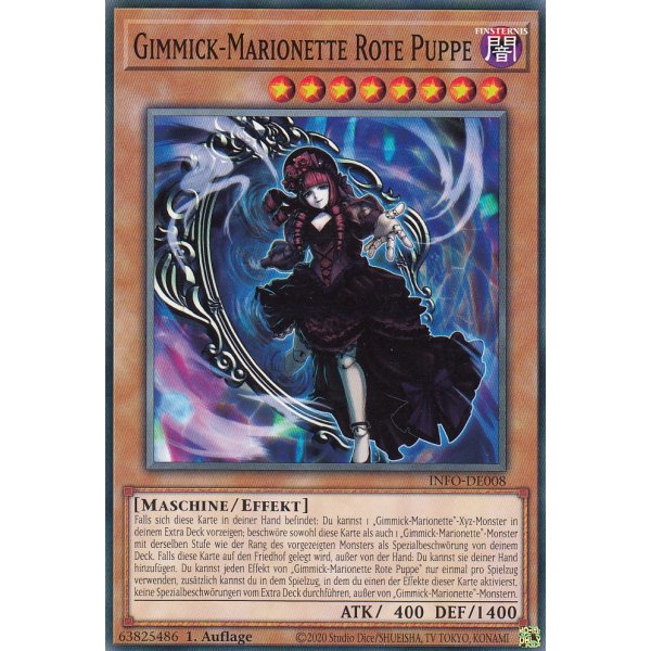 Gimmick-Marionette rote Puppe INFO-DE008