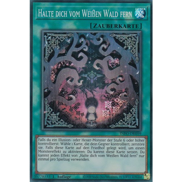 Halte dich vom wei&szlig;en Wald fern INFO-DE059