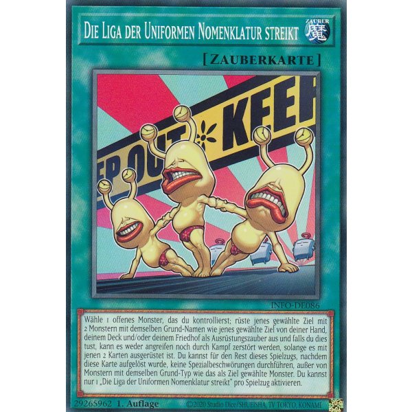 Die Liga der Uniformen Nomenklatur streikt INFO-DE086