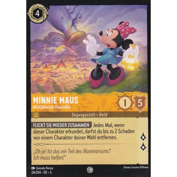 Minnie Maus - Mitf&uuml;hlende Freundin  5SSK-024-Holo
