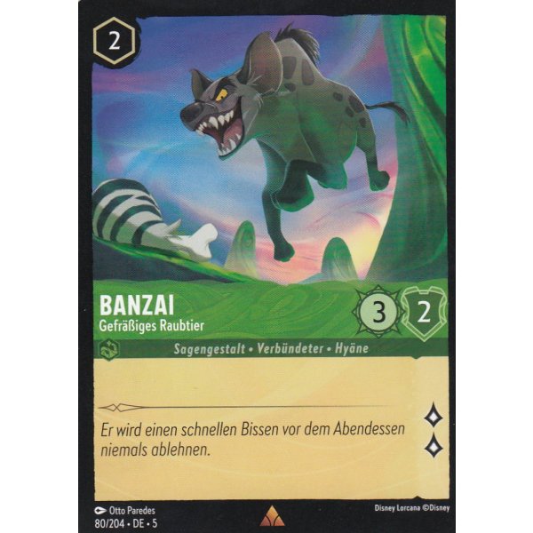 Banzai - Gefr&auml;&szlig;iges Raubtier  5SSK-080